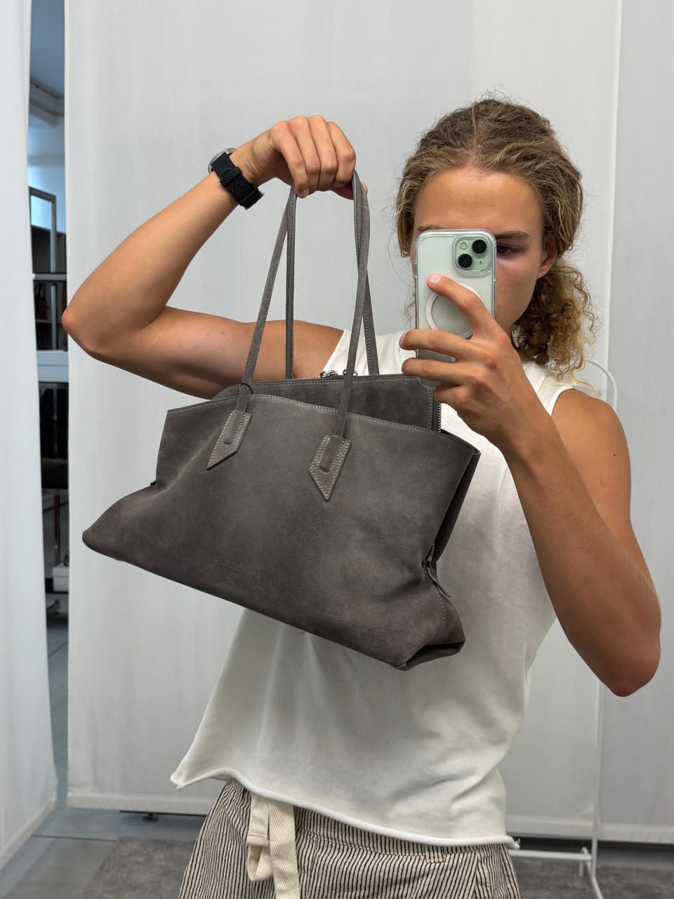 Suede Tote Bag