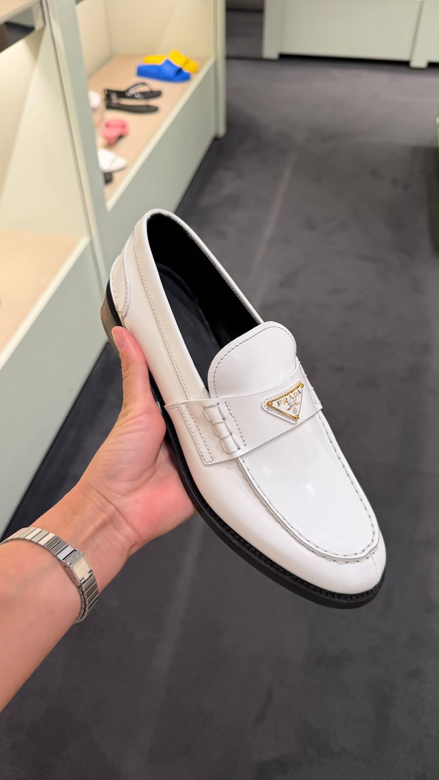 Brushed Leather Loafers