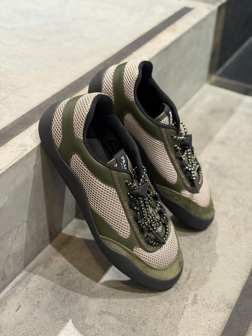 Downtown Leather and Mesh Sneakers