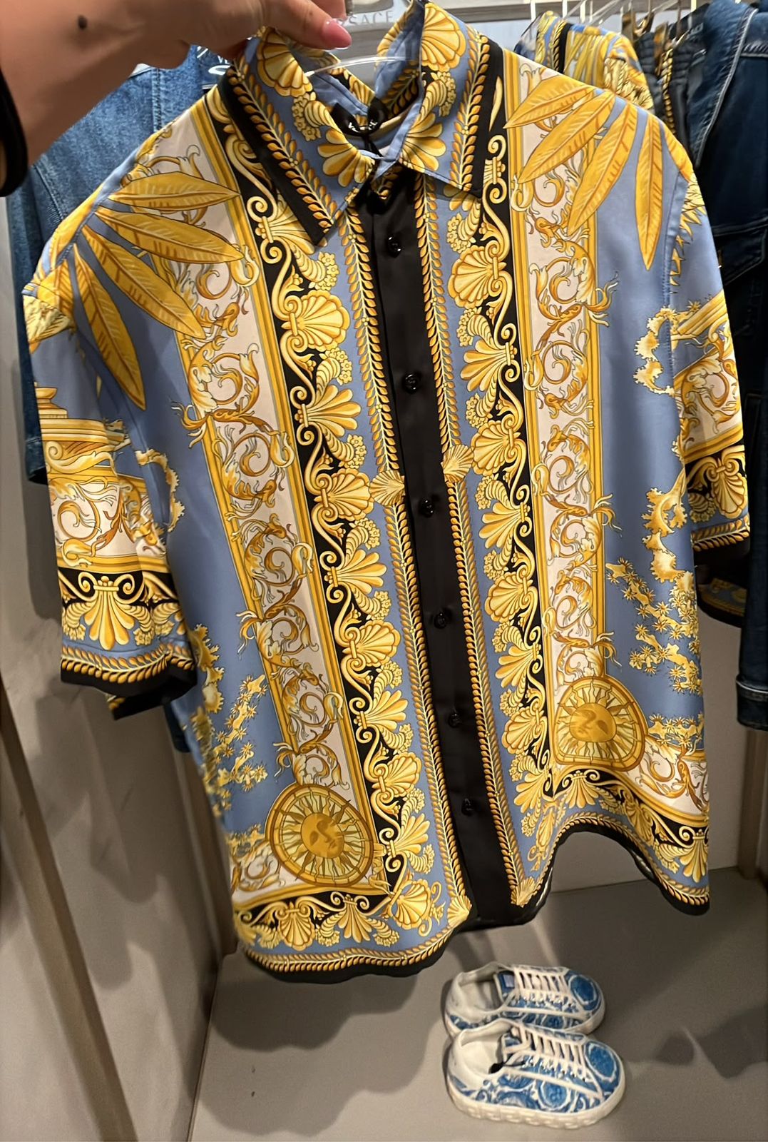 Baroque Print Silk Shirt