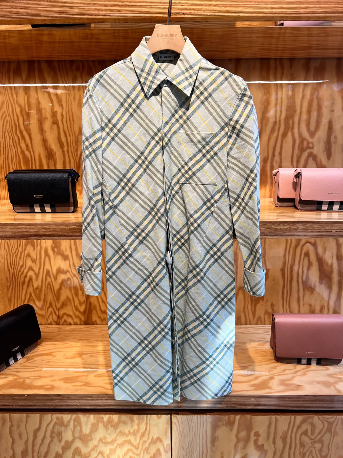 Check Cotton Trench Coat