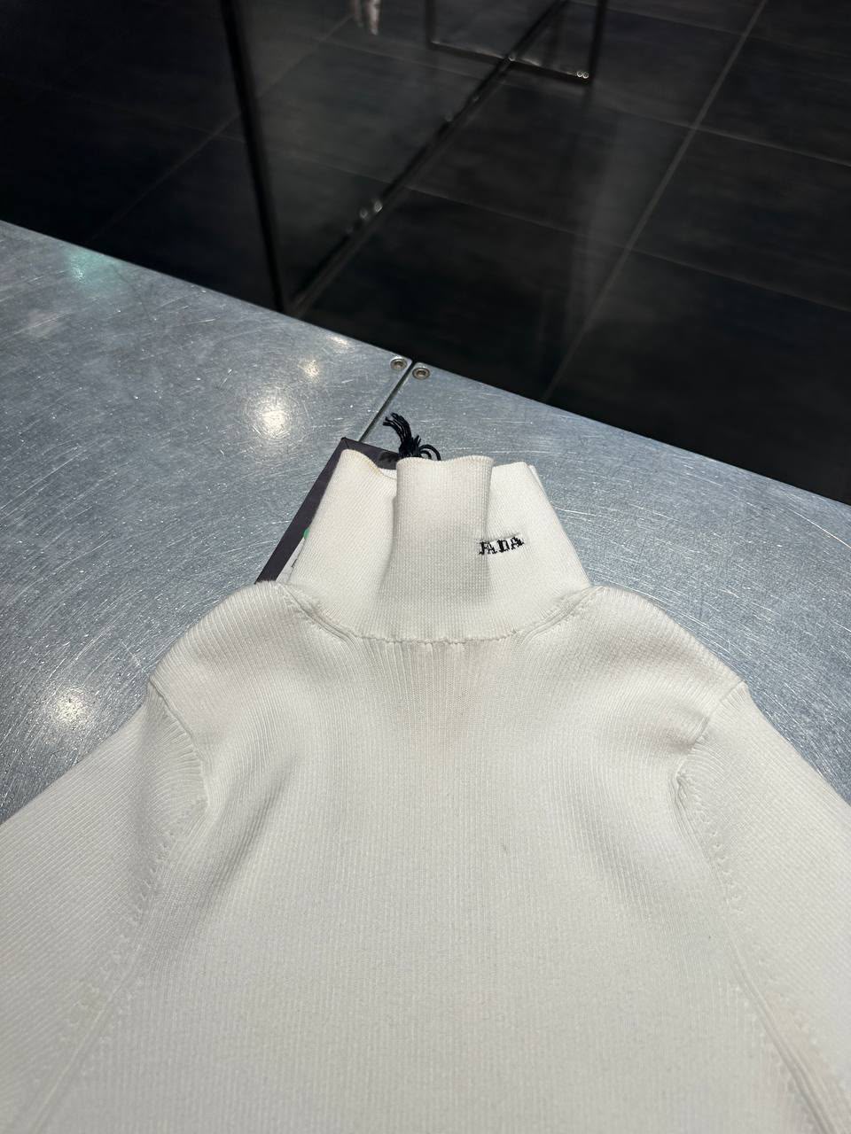 Ribbed Knit Turtleneck Sweater