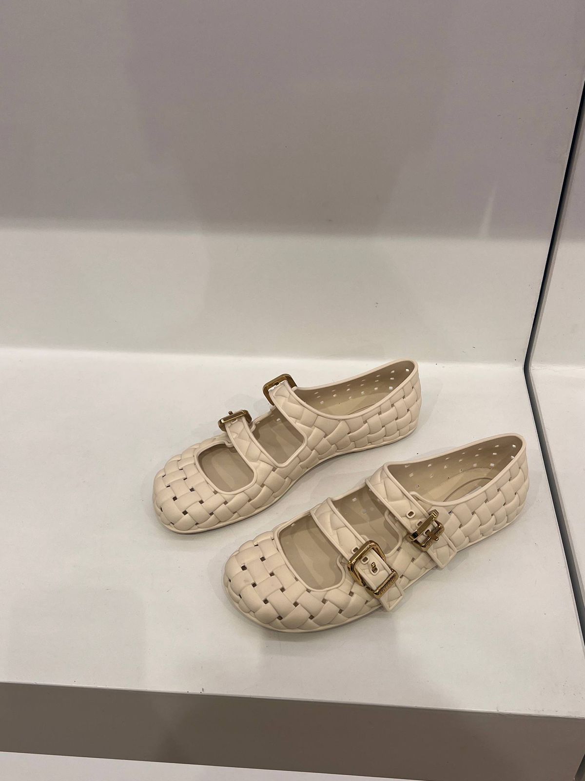 Woven Jelly Mary Jane Flats