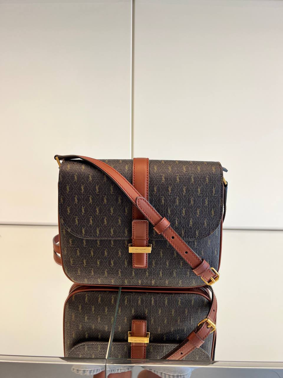 Le Monogramme Satchel in Canvas and Smooth Leather