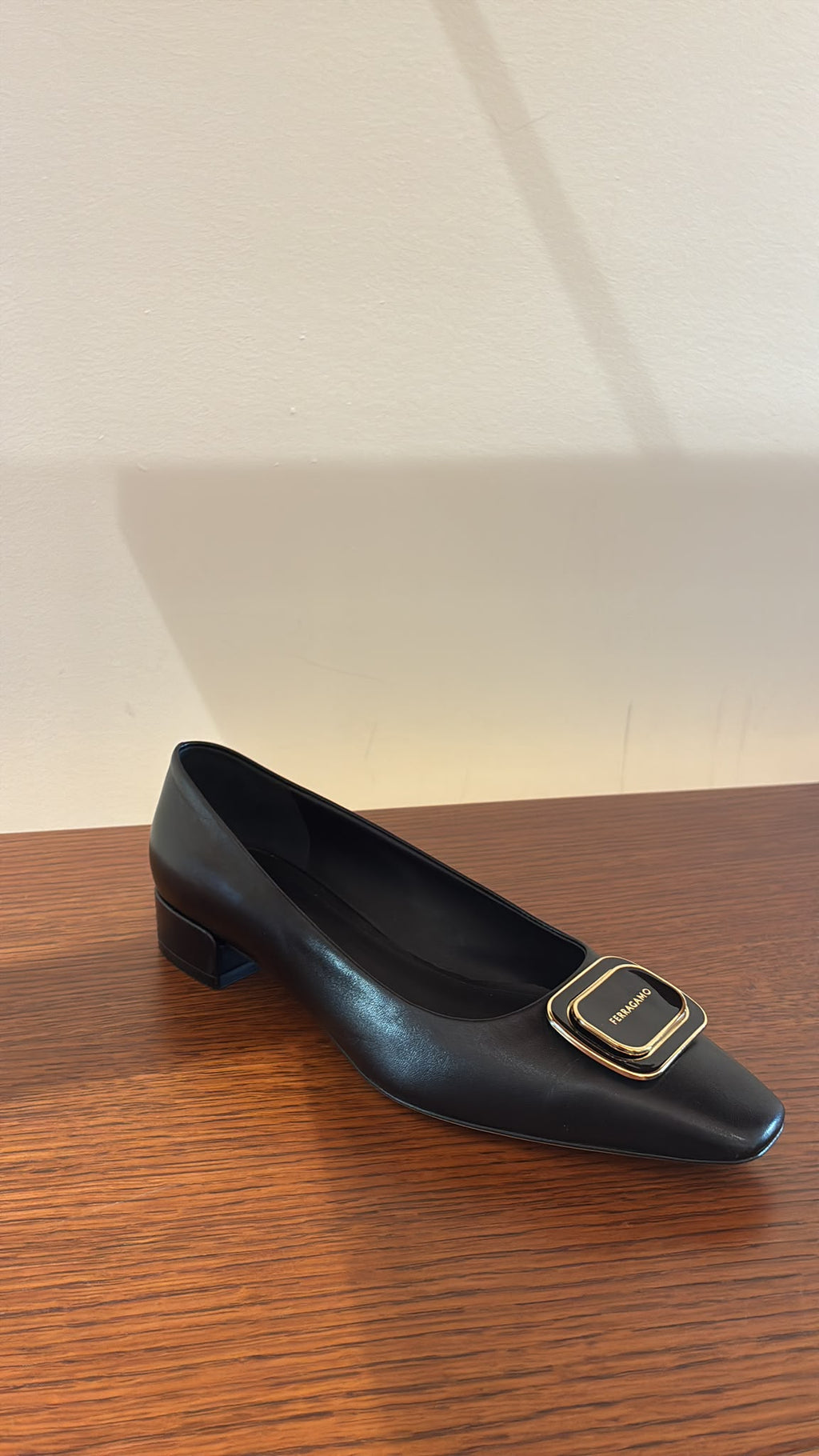 Square-Toe Block Heel Pump