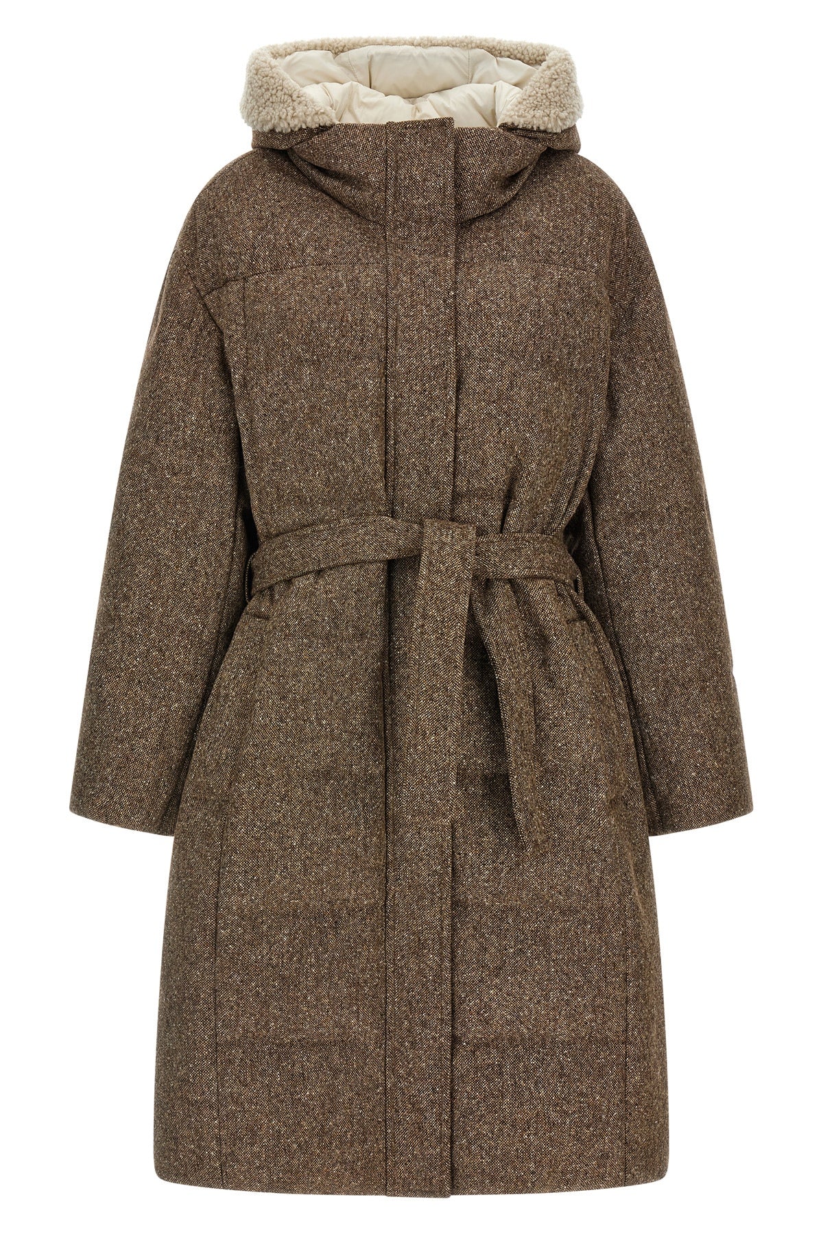 'Shiny Zipper Pull' down jacket