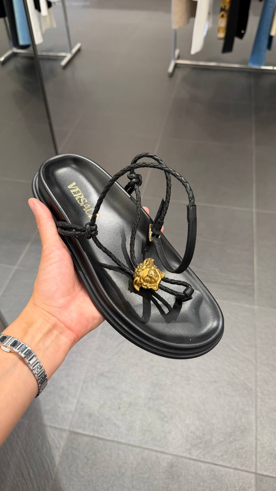 Medusa Braided Leather Sandals