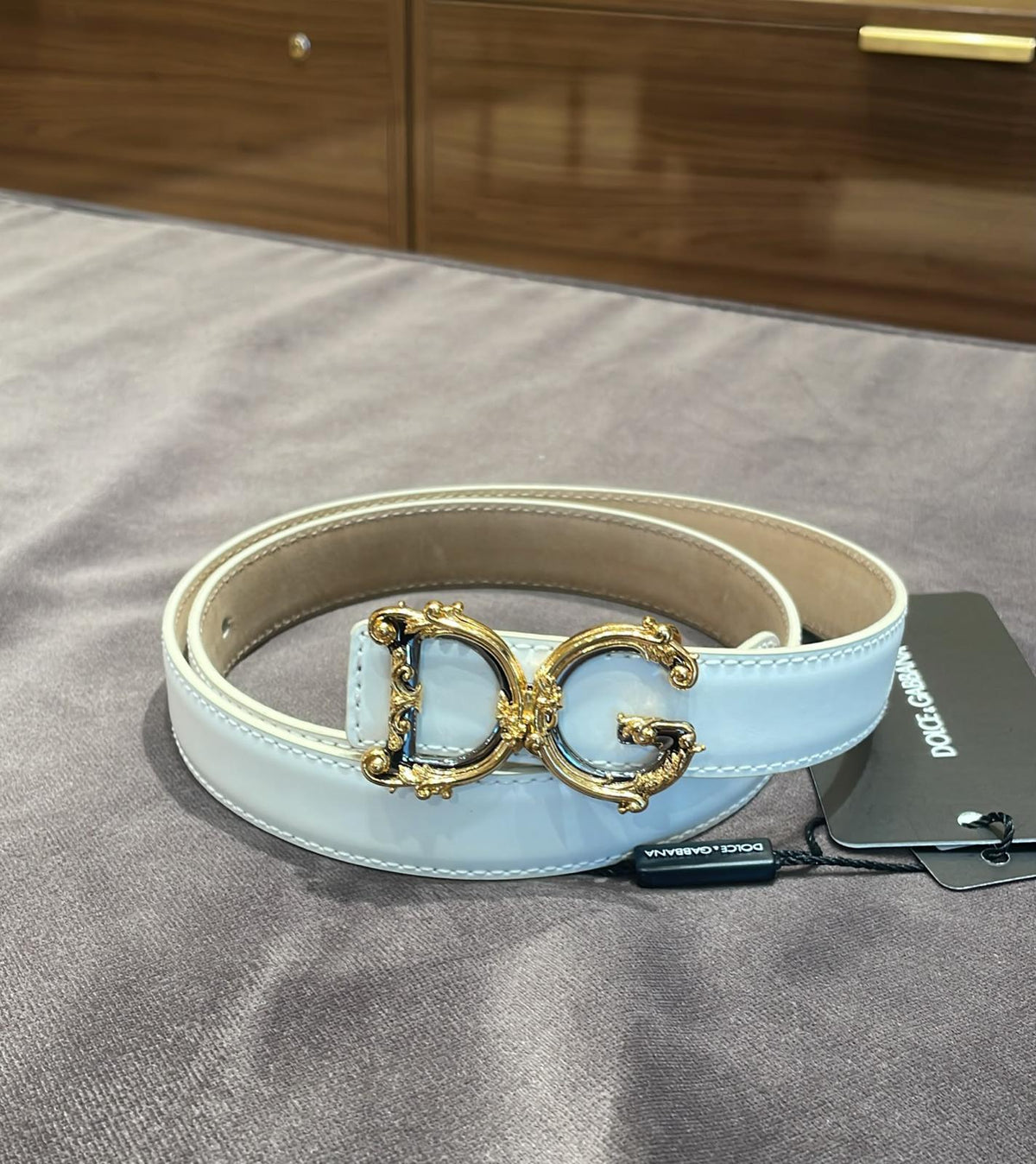 DG Logo Belt in Calfskin