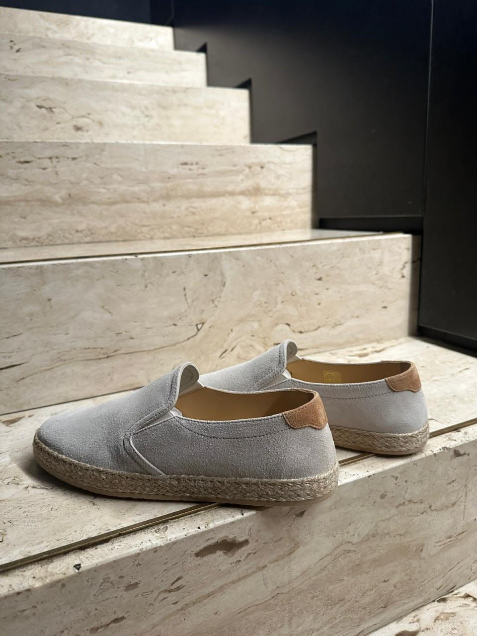 Suede Espadrille Slip-On Sneakers
