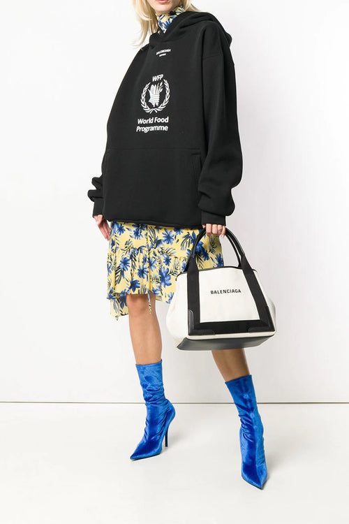 BALENCIAGA 'Navy cabas' small shopping bag For Women 100% CANVAS