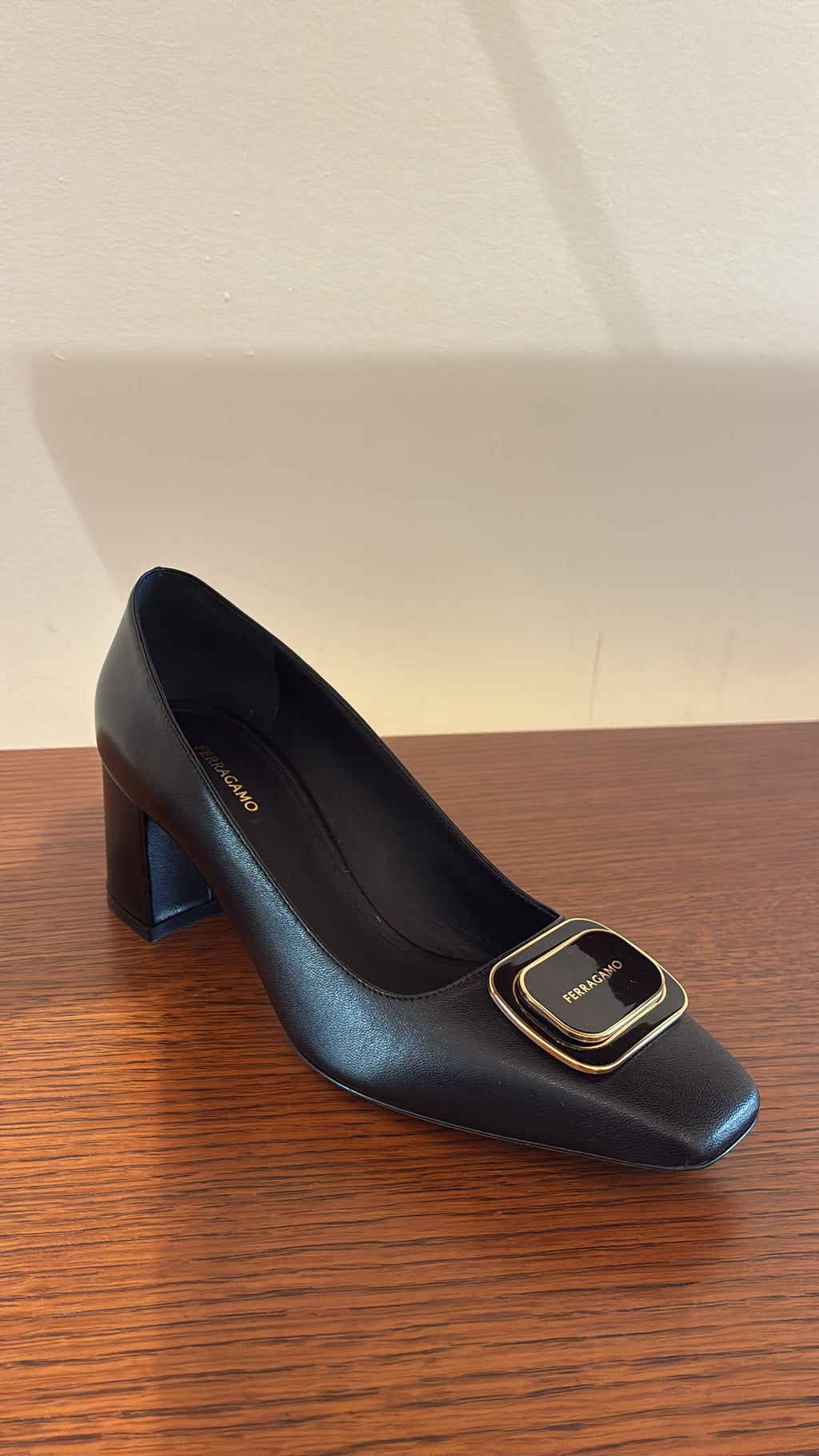 Square-Toe Block Heel Pump