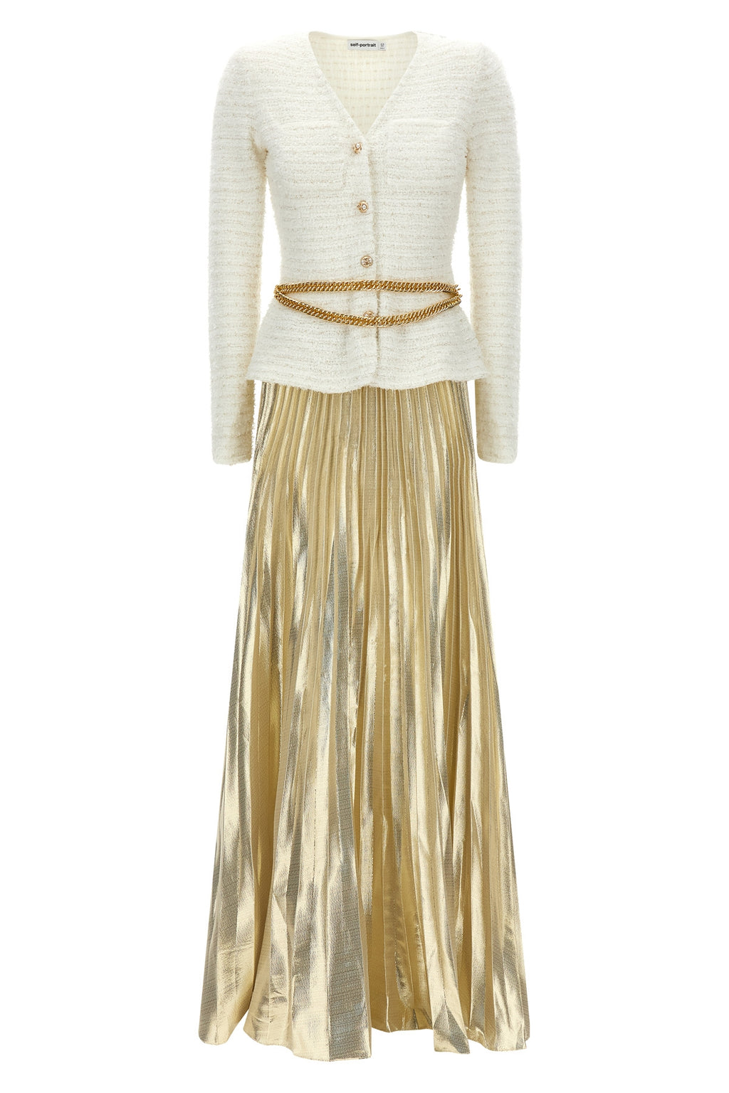 Long pleated skirt dress