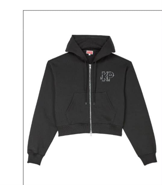 x Kansai Yamamoto 'KP' Rhinestone Zip-Up Hoodie