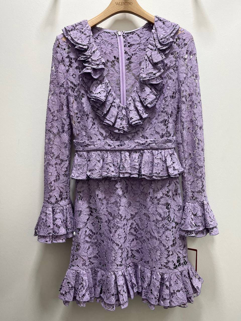 Lace Ruffle Mini Dress