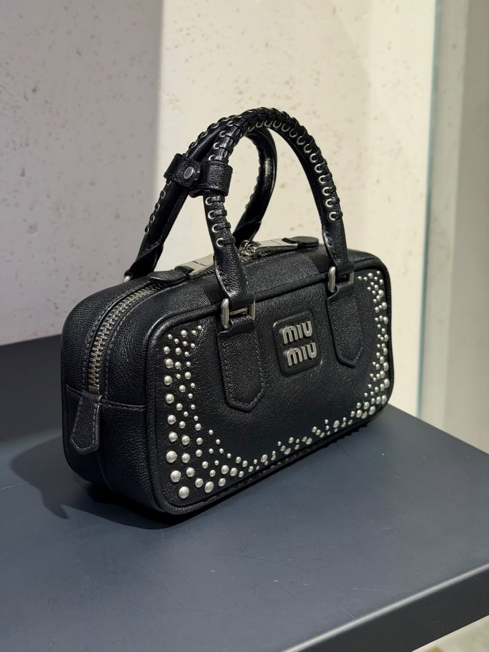 Leather Bag with Studs