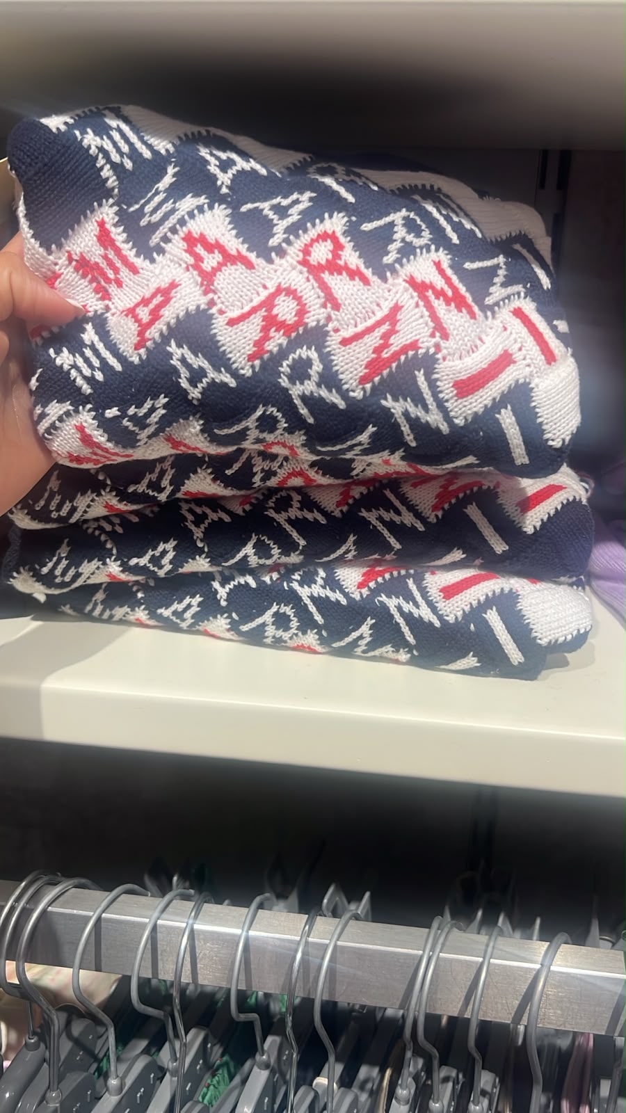 Logo Jacquard Knit Sweater