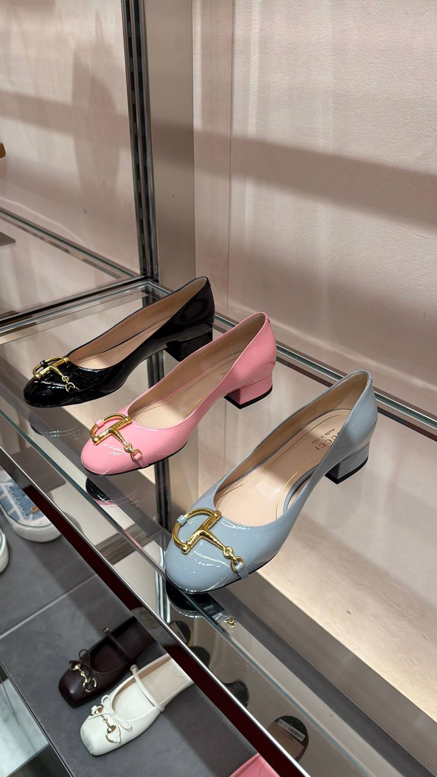 Horsebit Patent Leather Mid-Heel Pump