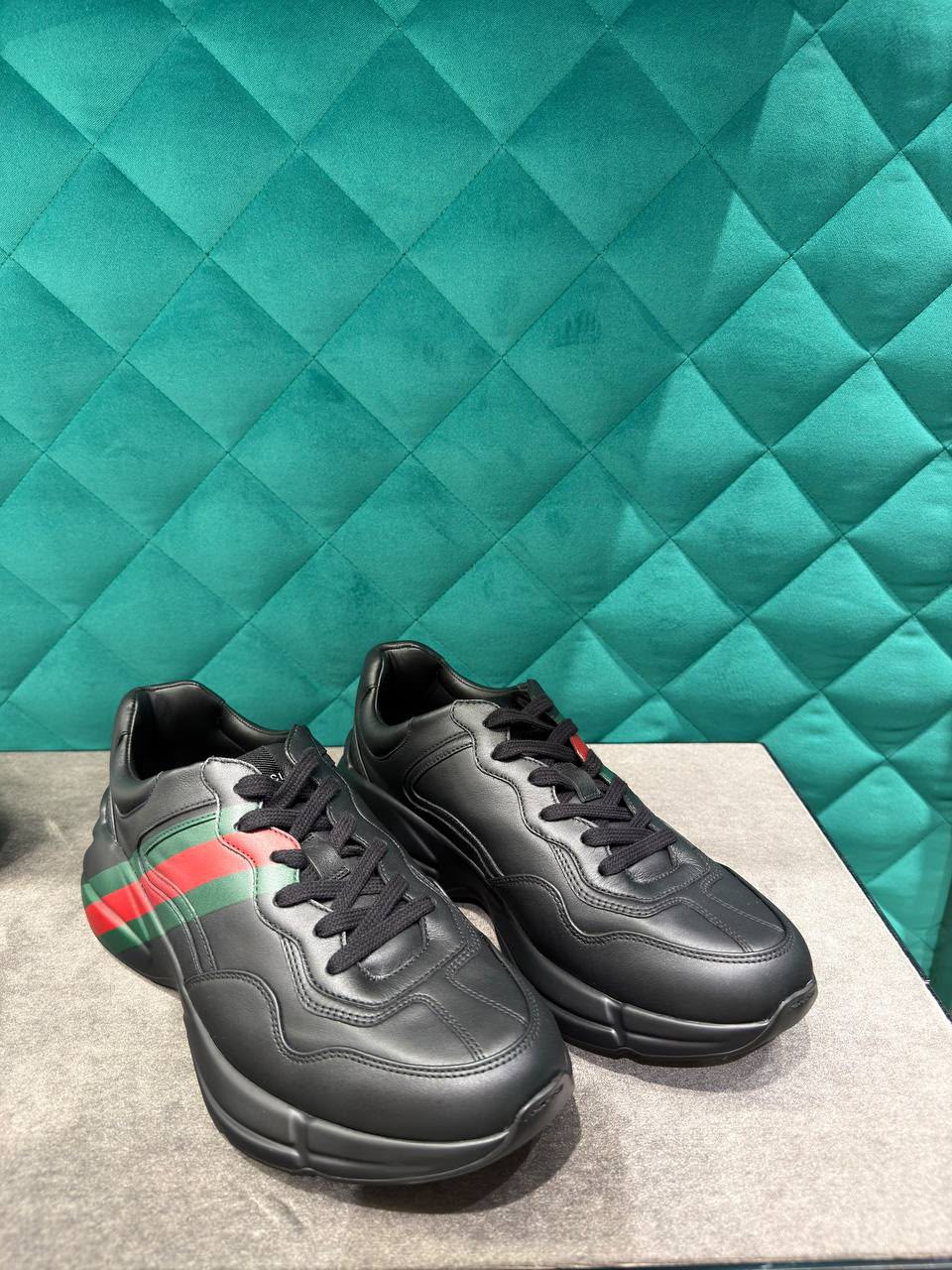 Rhyton Web leather sneaker
