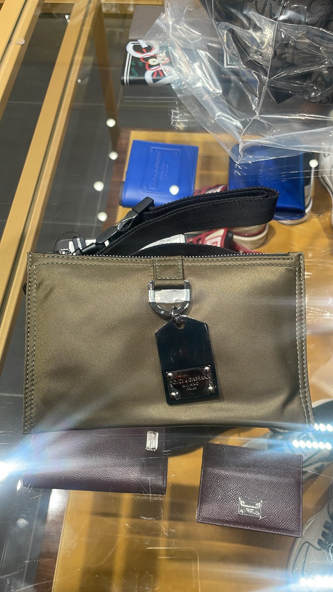Nylon Pouch with Logo Plate