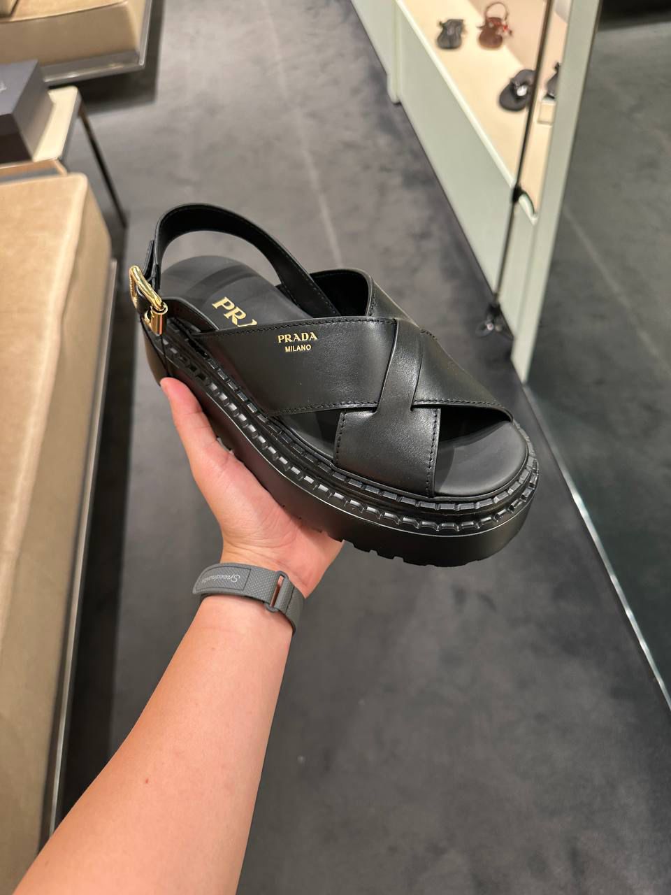 Leather Platform Sandals