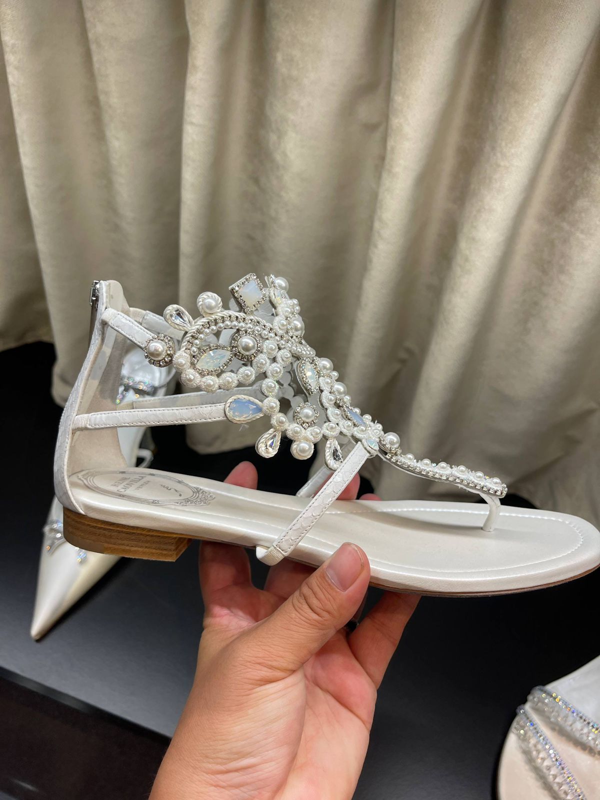 Cleo Embellished Thong Sandals