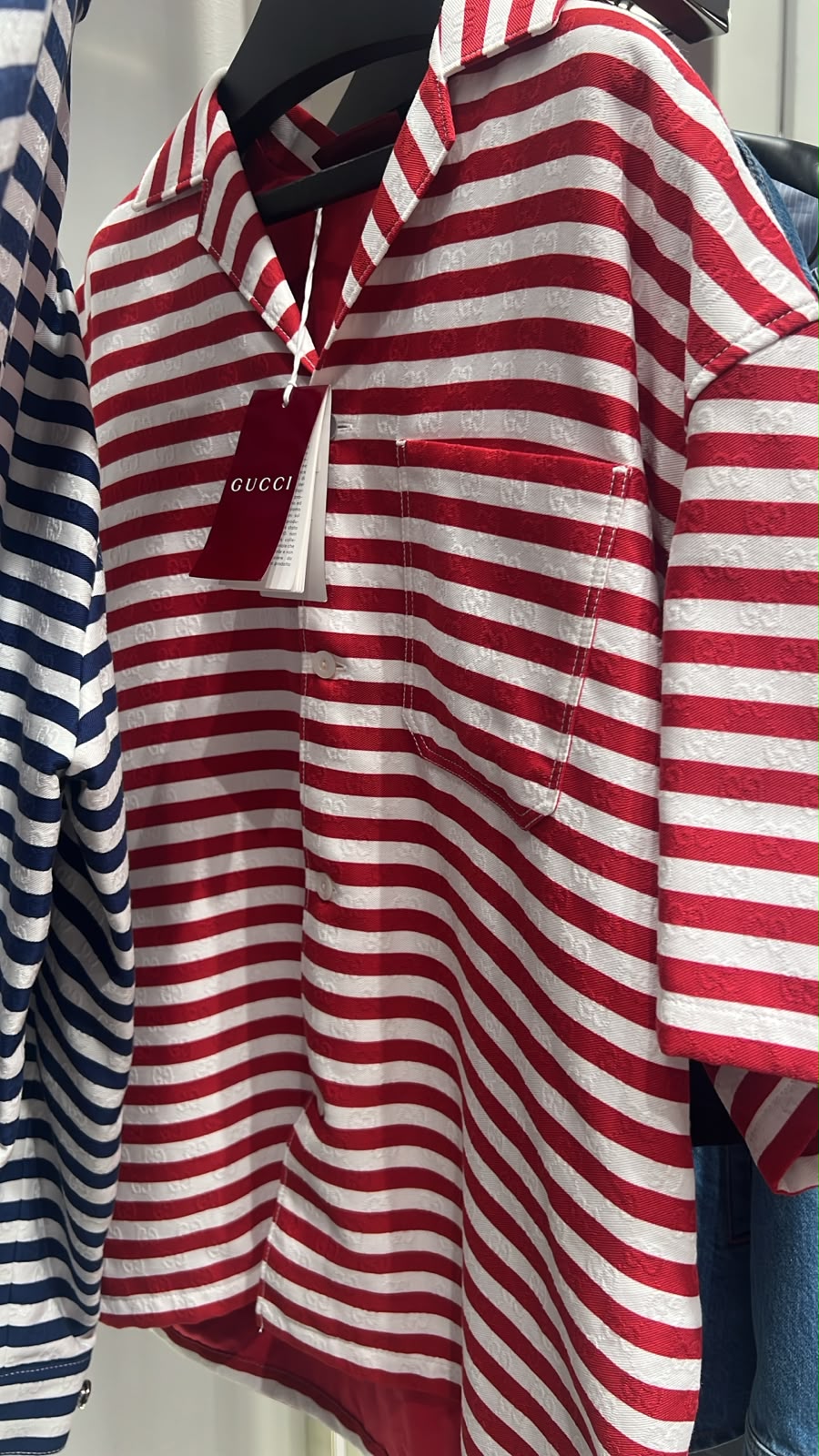 GG Jacquard Stripe Bowling Shirt