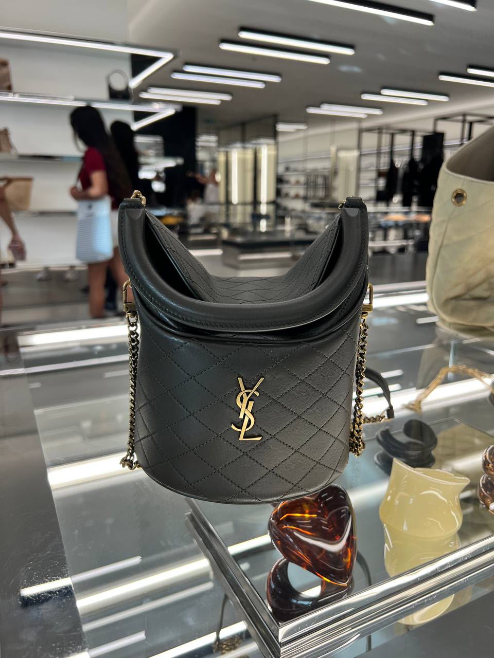 Le 5 à 7 Bea Bucket Bag in Quilted Lambskin