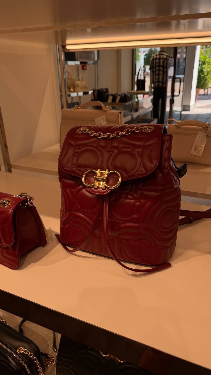 Gancini Quilted Backpack