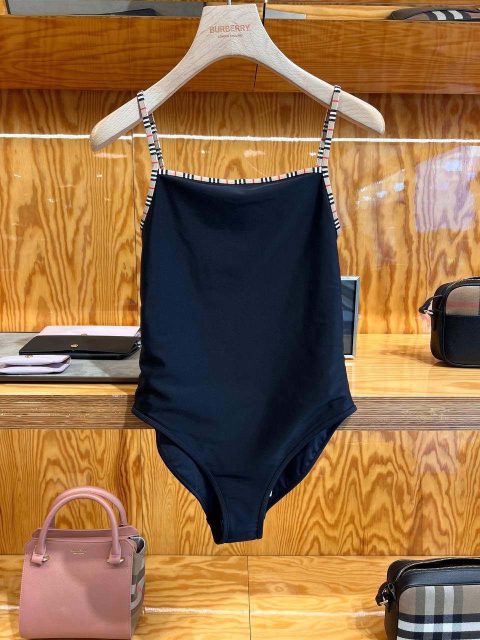 Vintage Check Detail Swimsuit