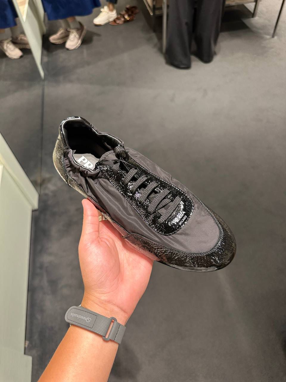 Suede and Re-Nylon Sneakers
