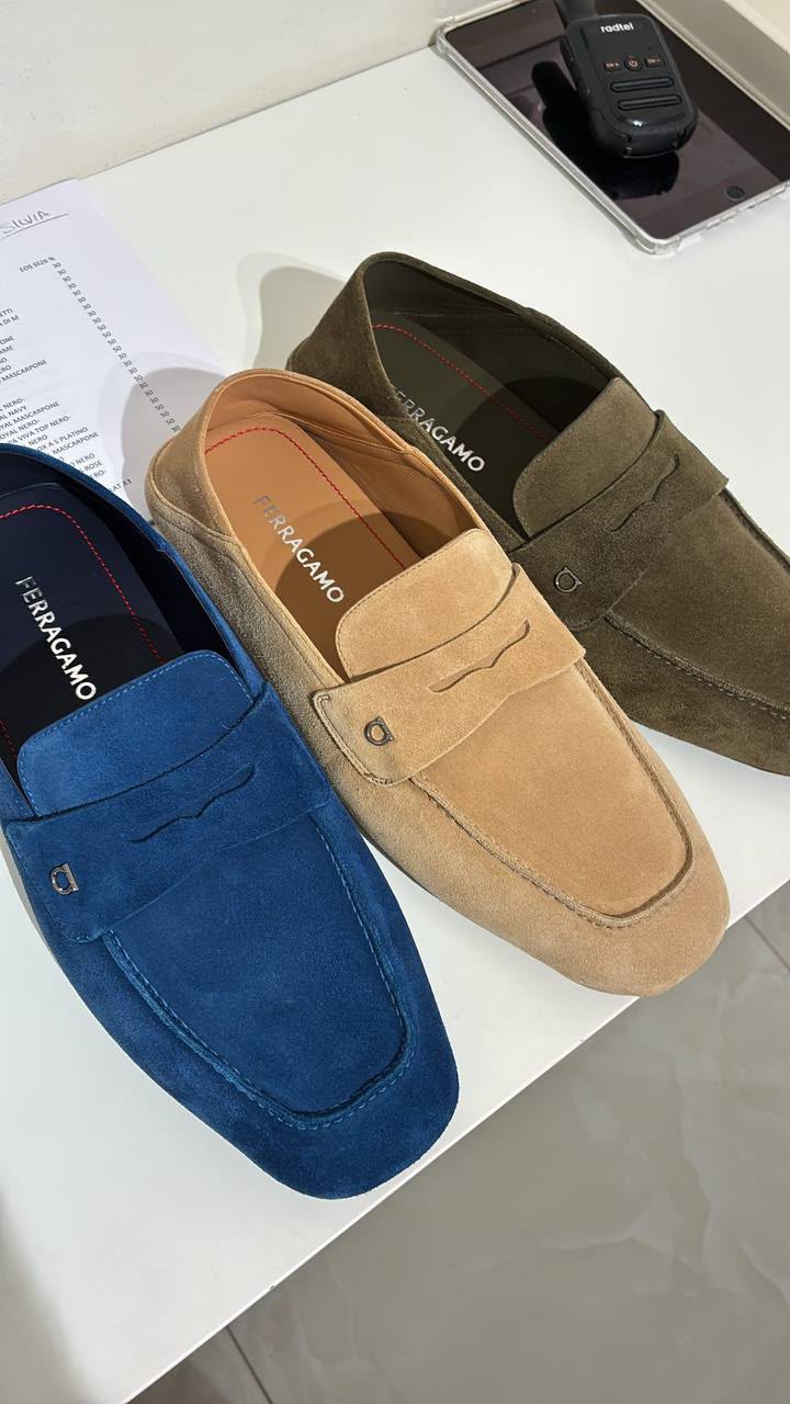 Suede Penny Loafers