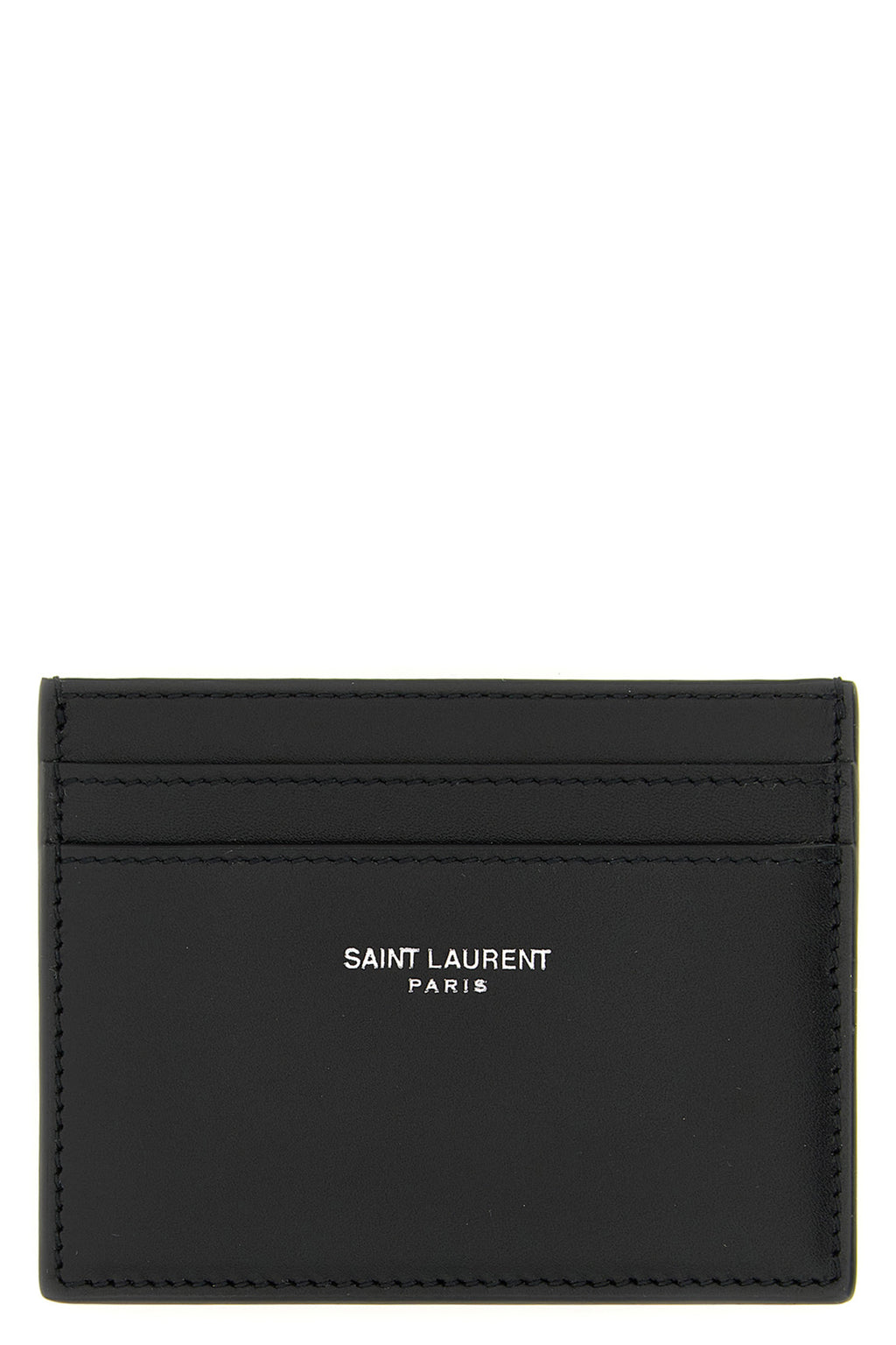 SAINT LAURENT Logo card holder For Men 100% calf leather