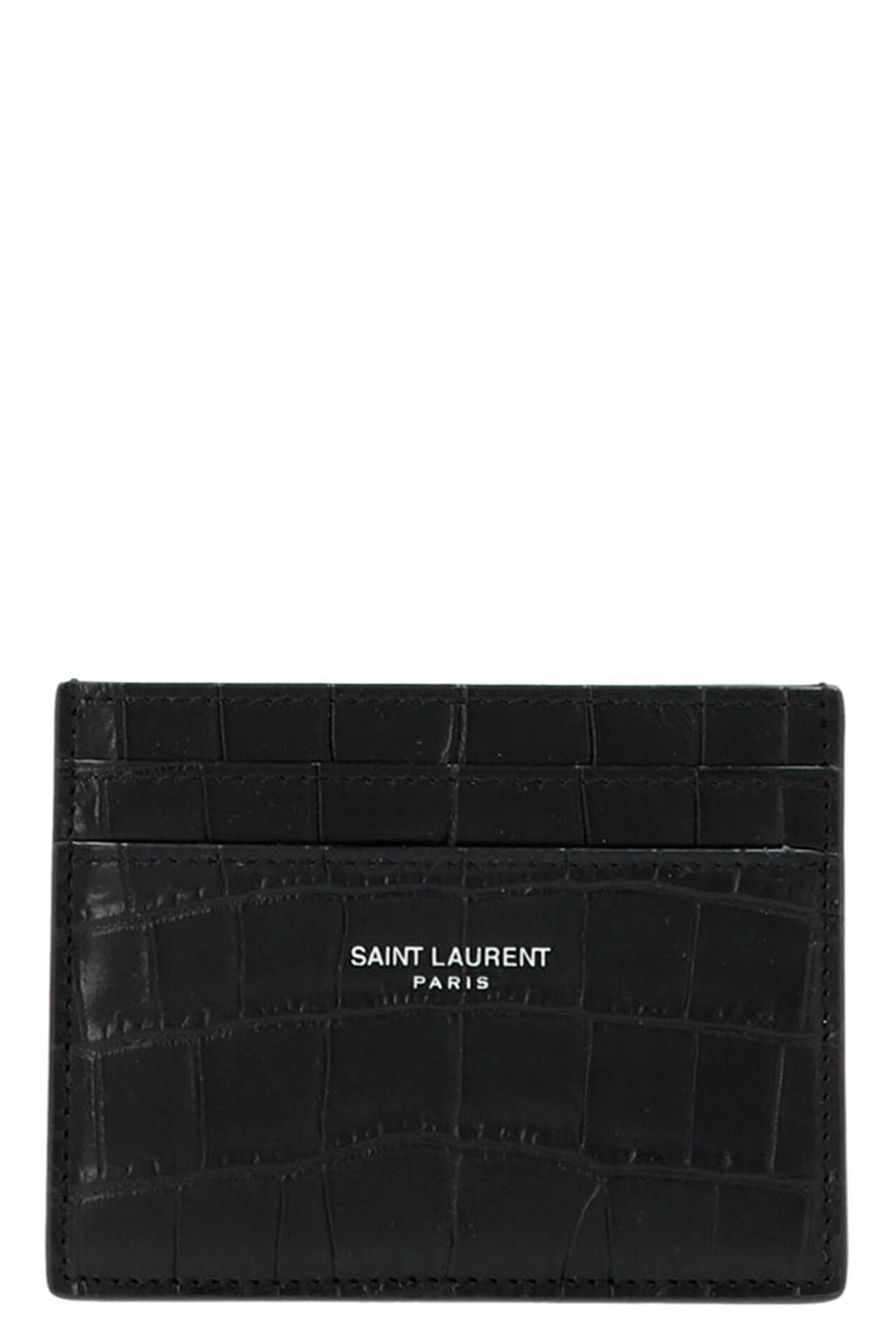 SAINT LAURENT Logo card holder For Men 100% calfskin leather