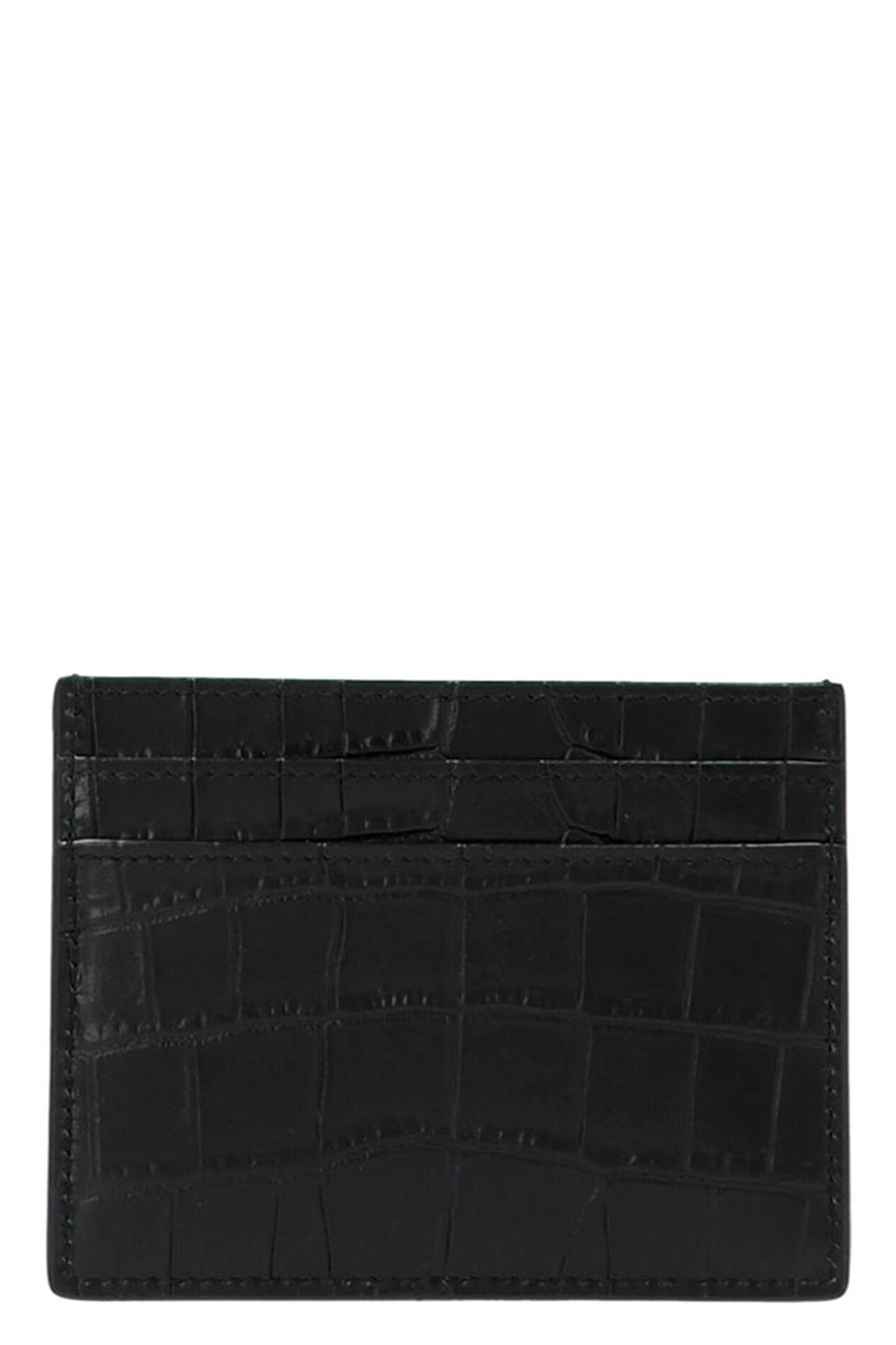 SAINT LAURENT Logo card holder For Men 100% calfskin leather