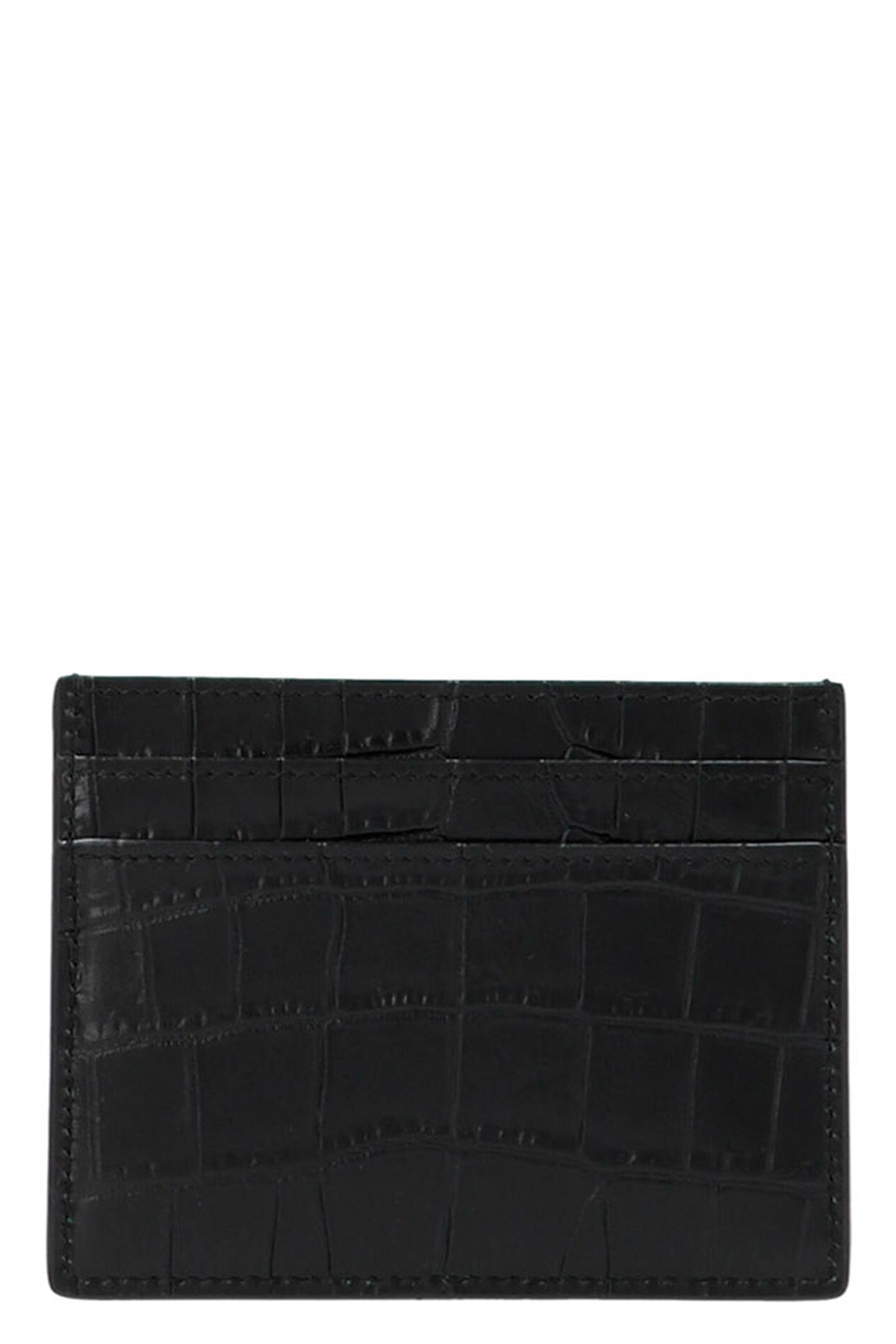 SAINT LAURENT Logo card holder For Men 100% calfskin leather