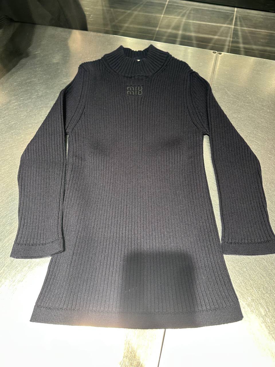 Ribbed knit sweater