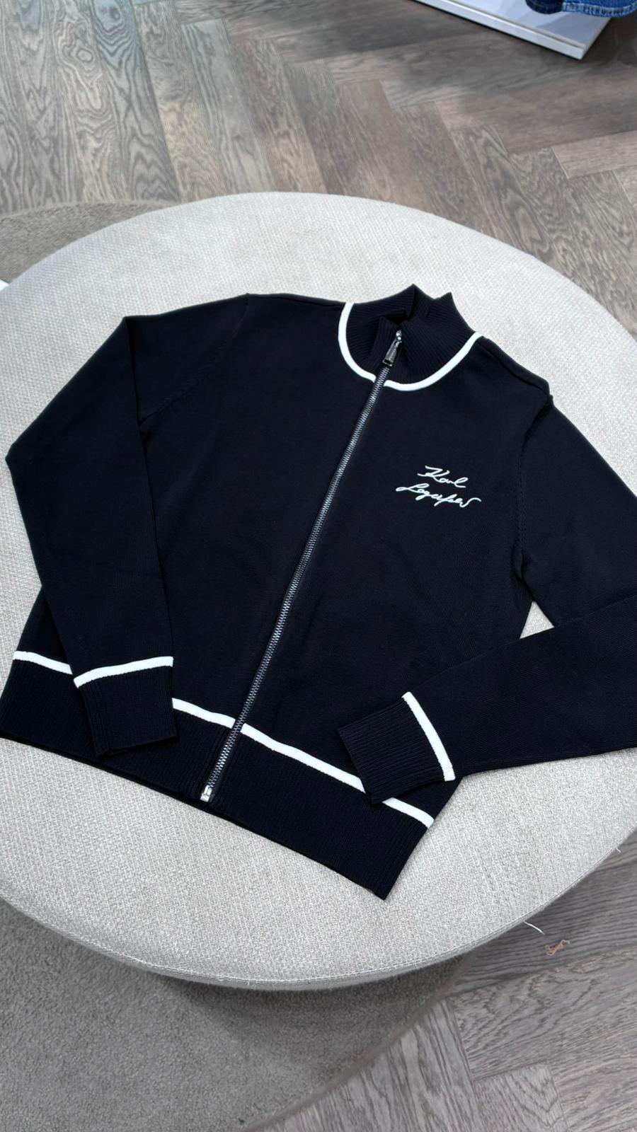 Signature Knit Zip-Up Cardigan