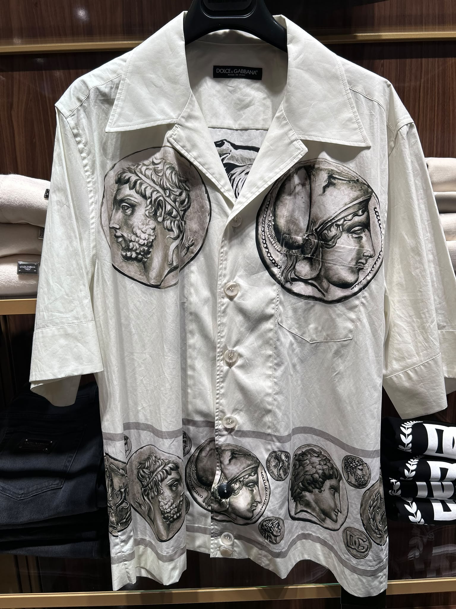 Coin-Print Short-Sleeve Shirt