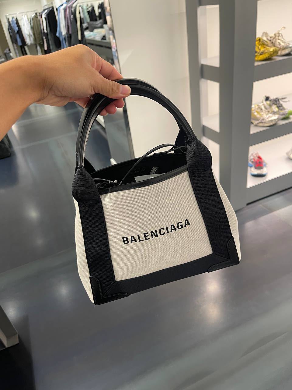 Navy Cabas XS Tote Bag