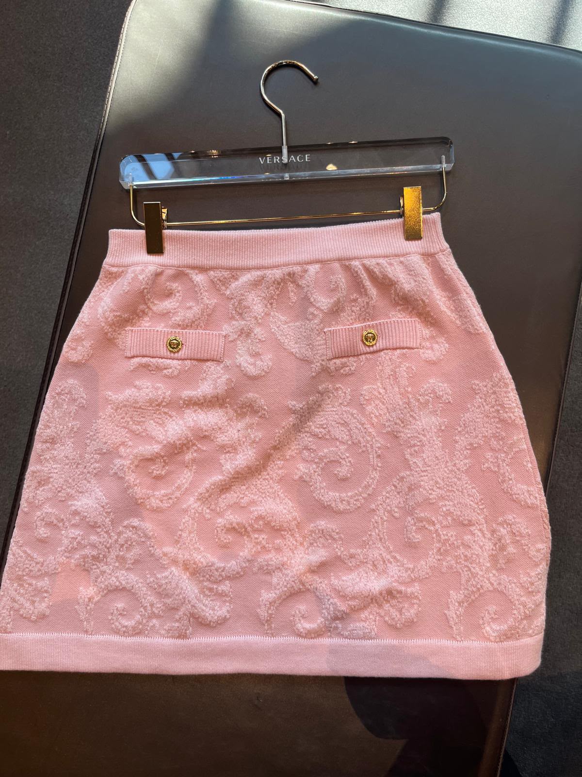 Barocco Jacquard Knit Mini Skirt