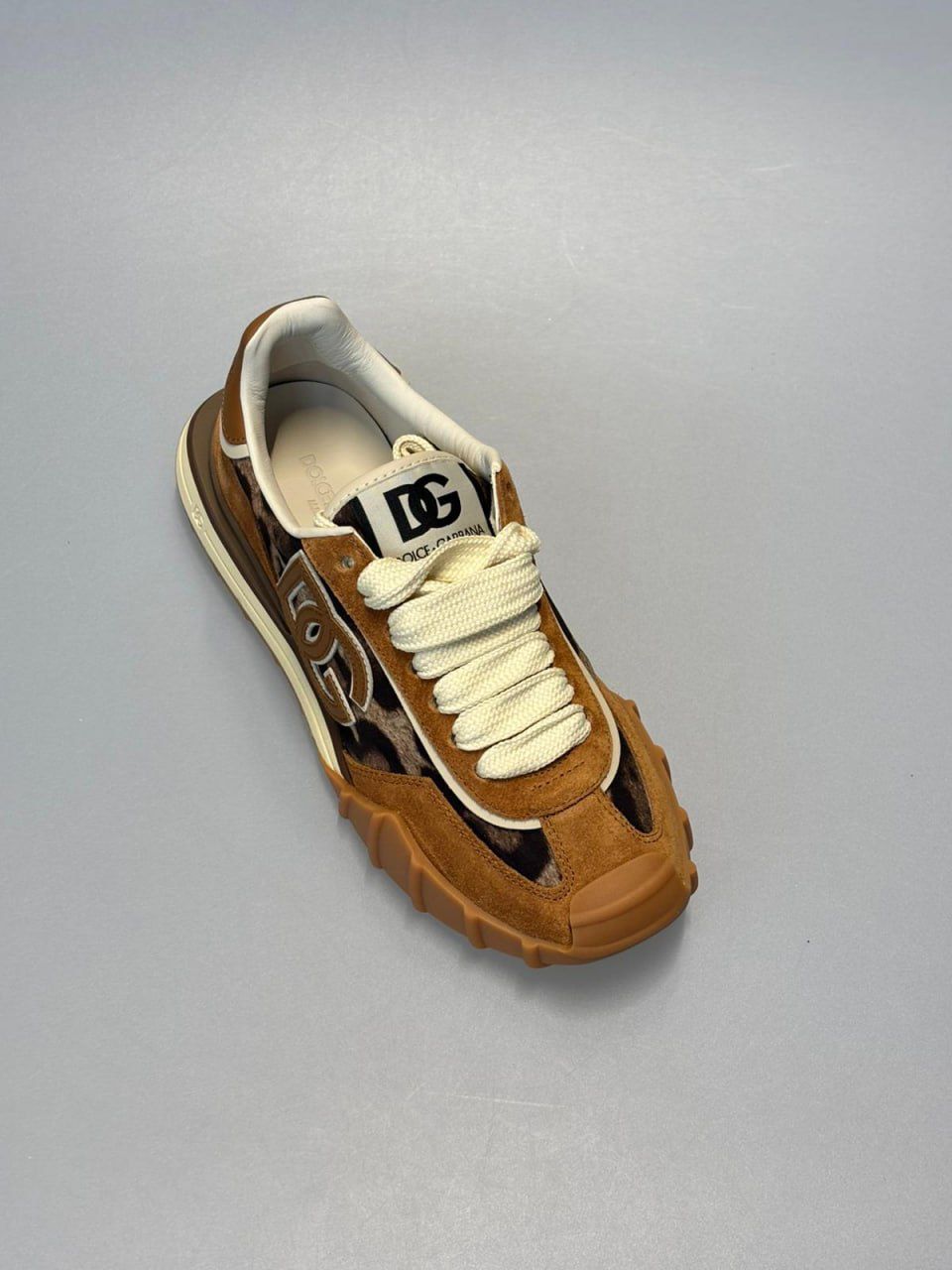 NS1 Sneakers in Leopard-Print Fabric and Suede