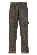 Printed pants with logo badge