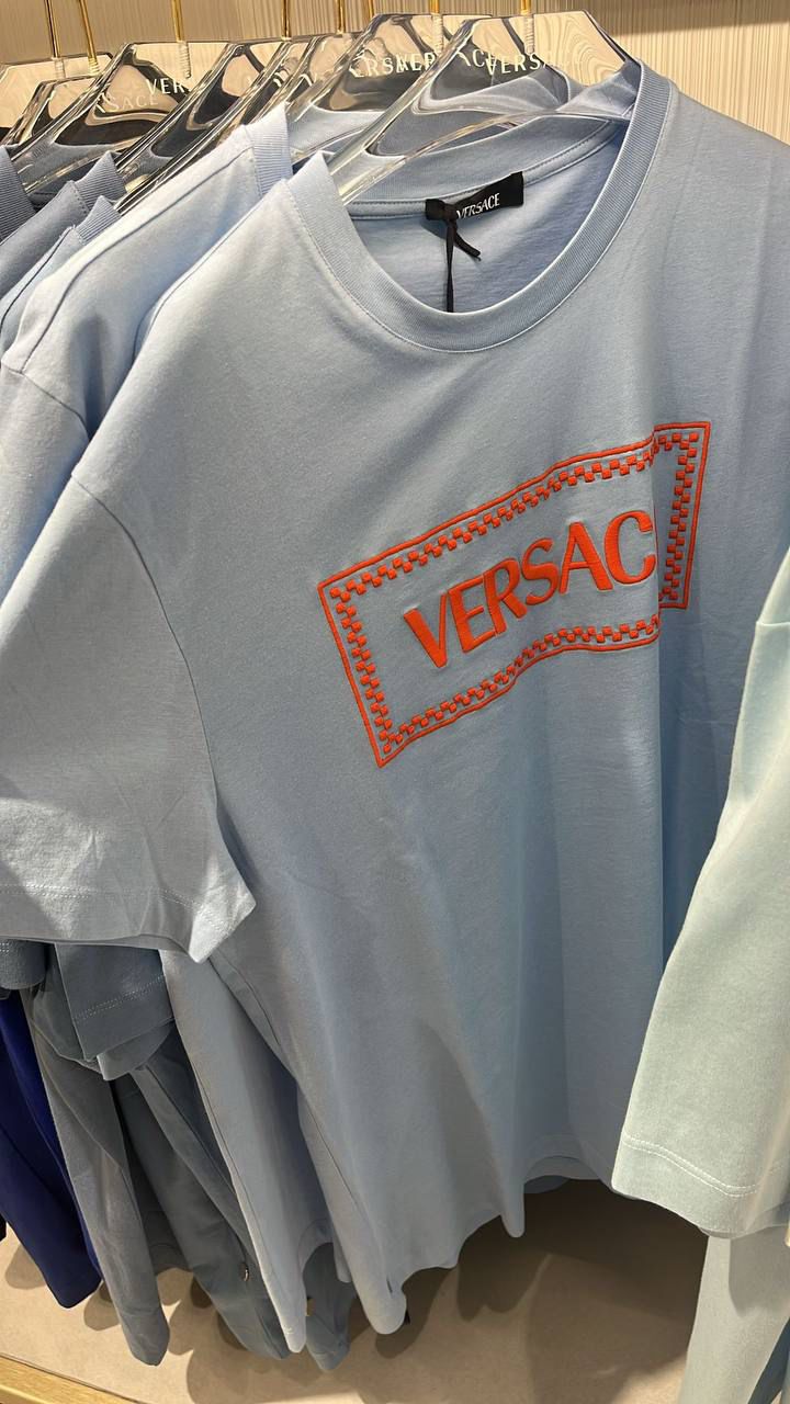 Versace Logo Embroidered T-Shirt