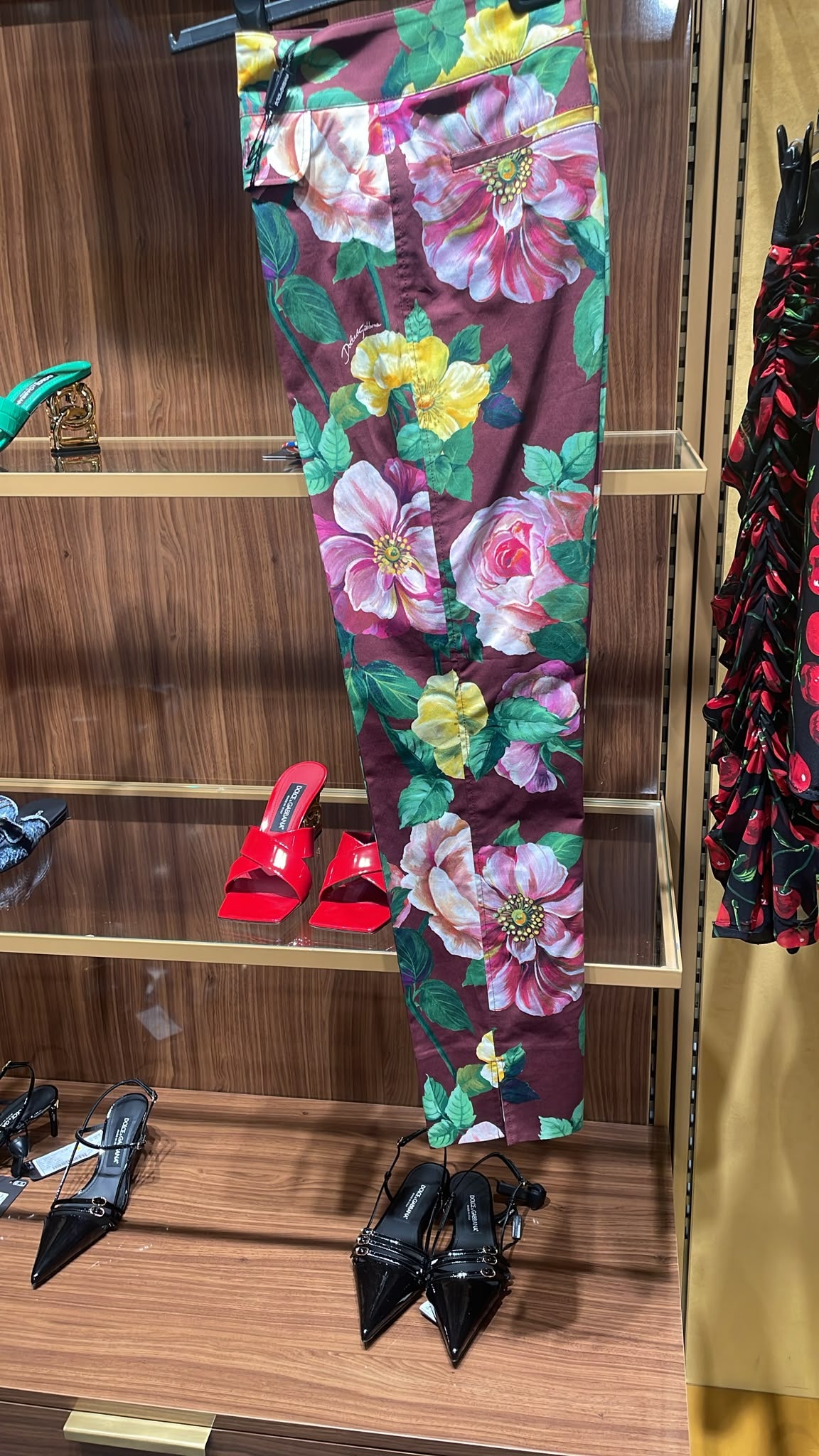 Floral Print Cotton Pants