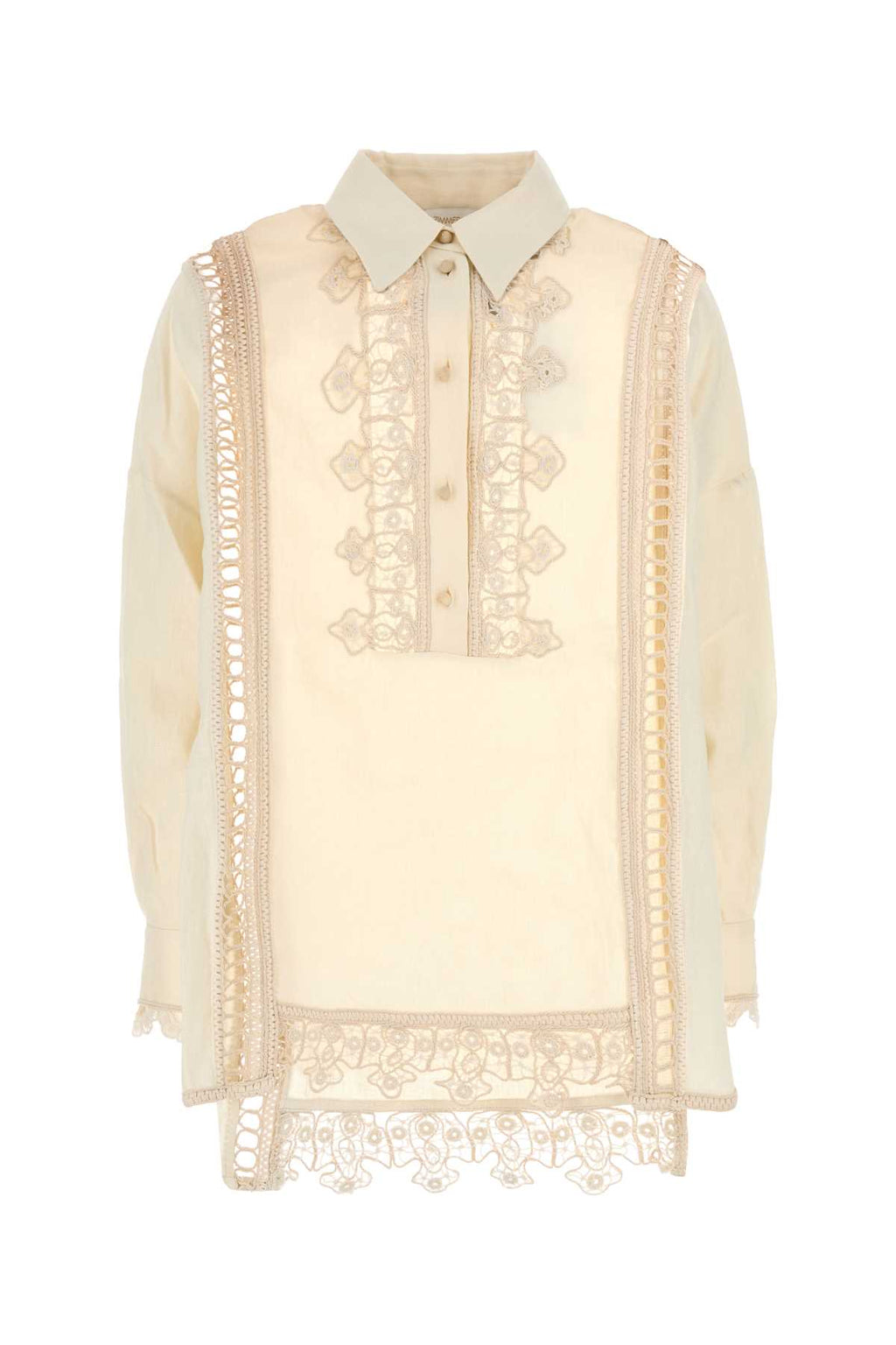 ZIMMERMANN ILLUMINATE TRIMMED SHIRT For Women Exterior: 100% Linen
