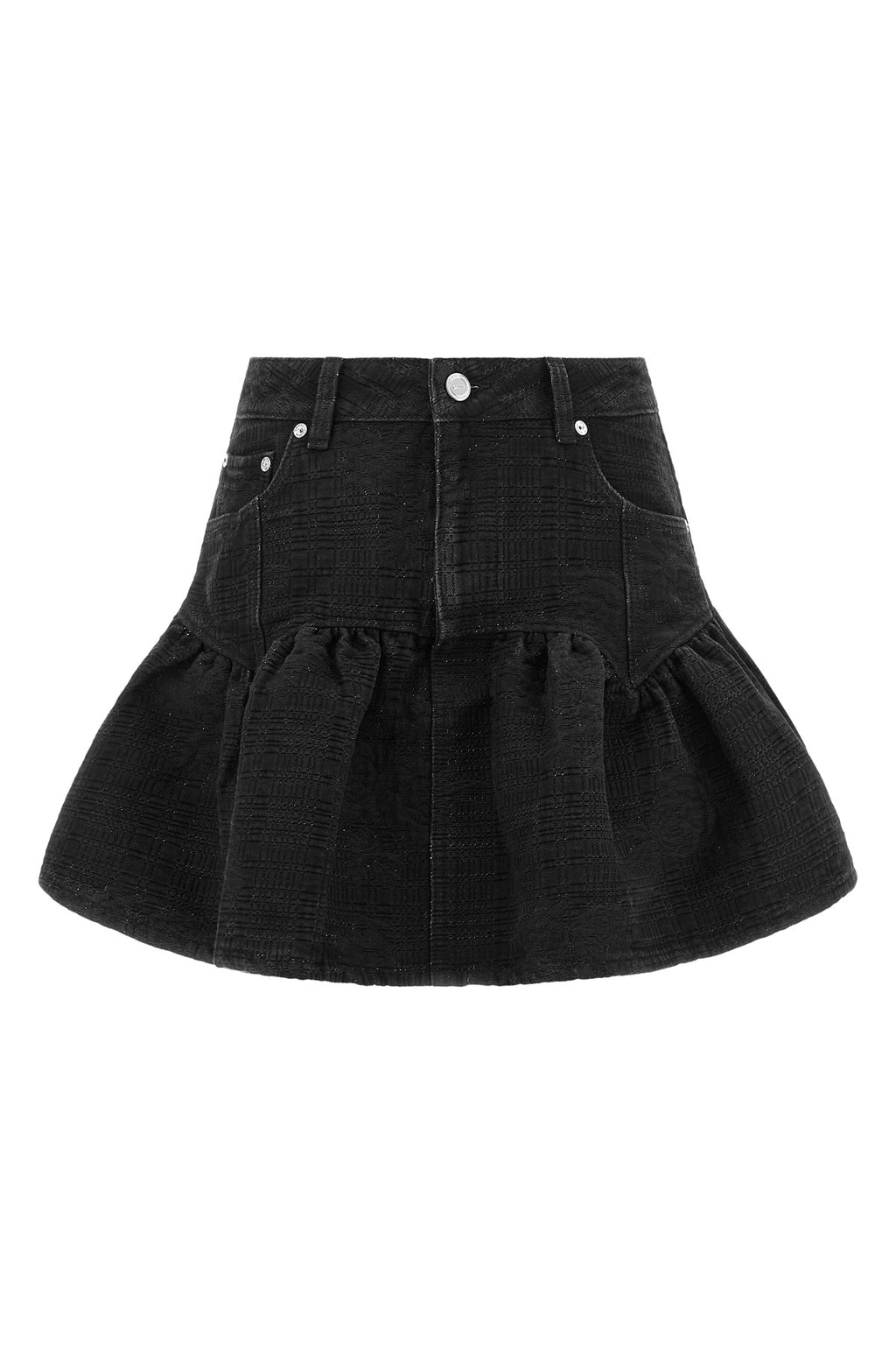 Lurex denim skirt