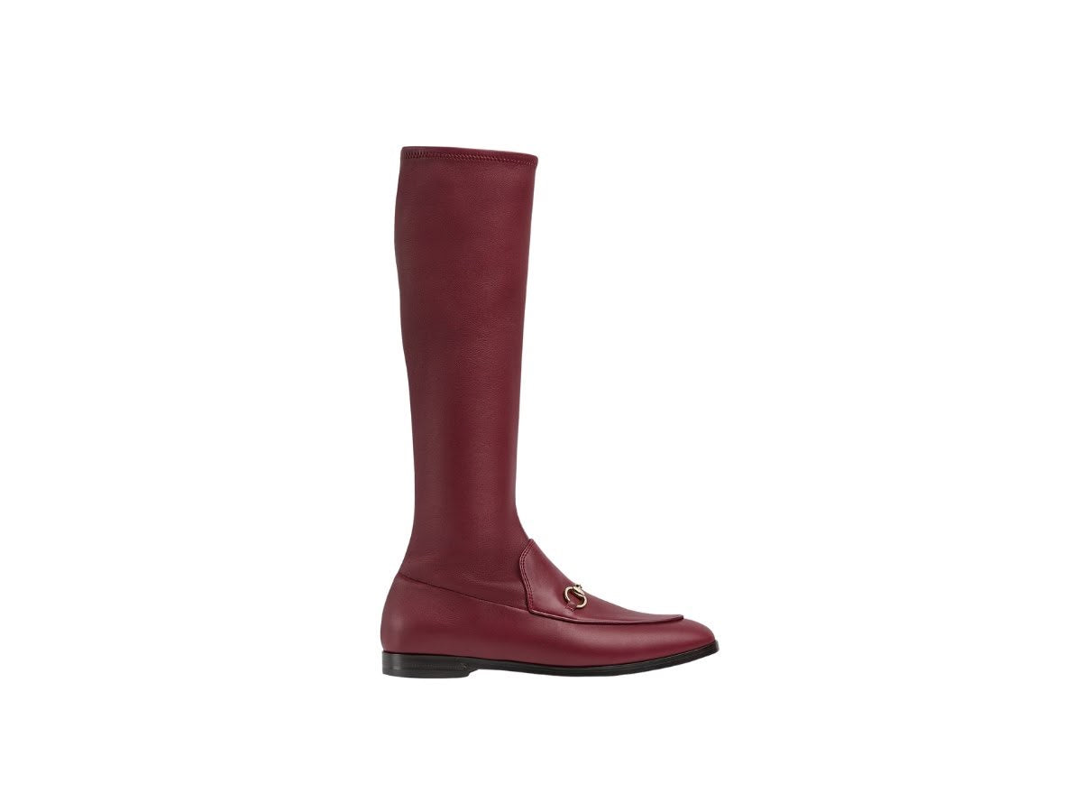 Horsebit knee-high boot