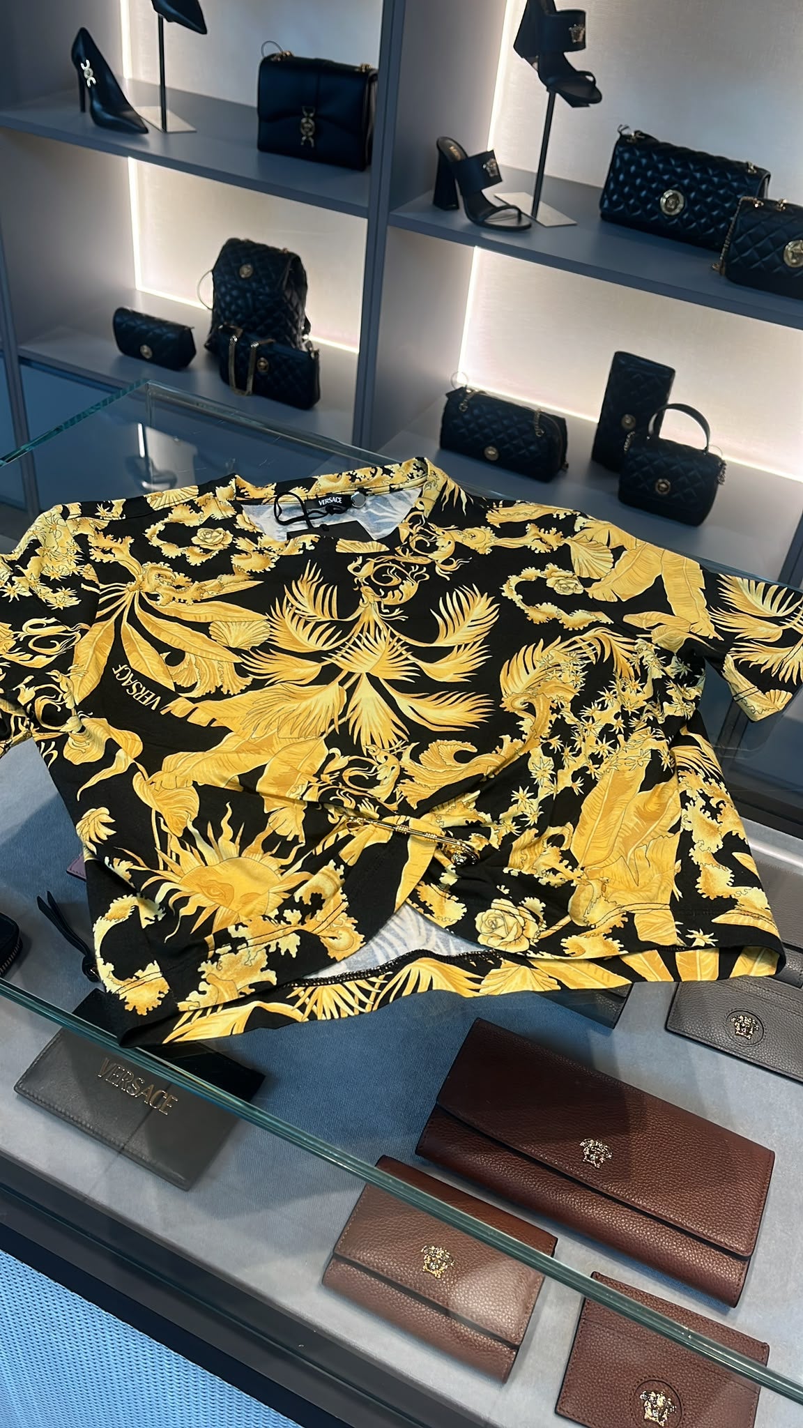 Barocco Print Knot-Front T-Shirt