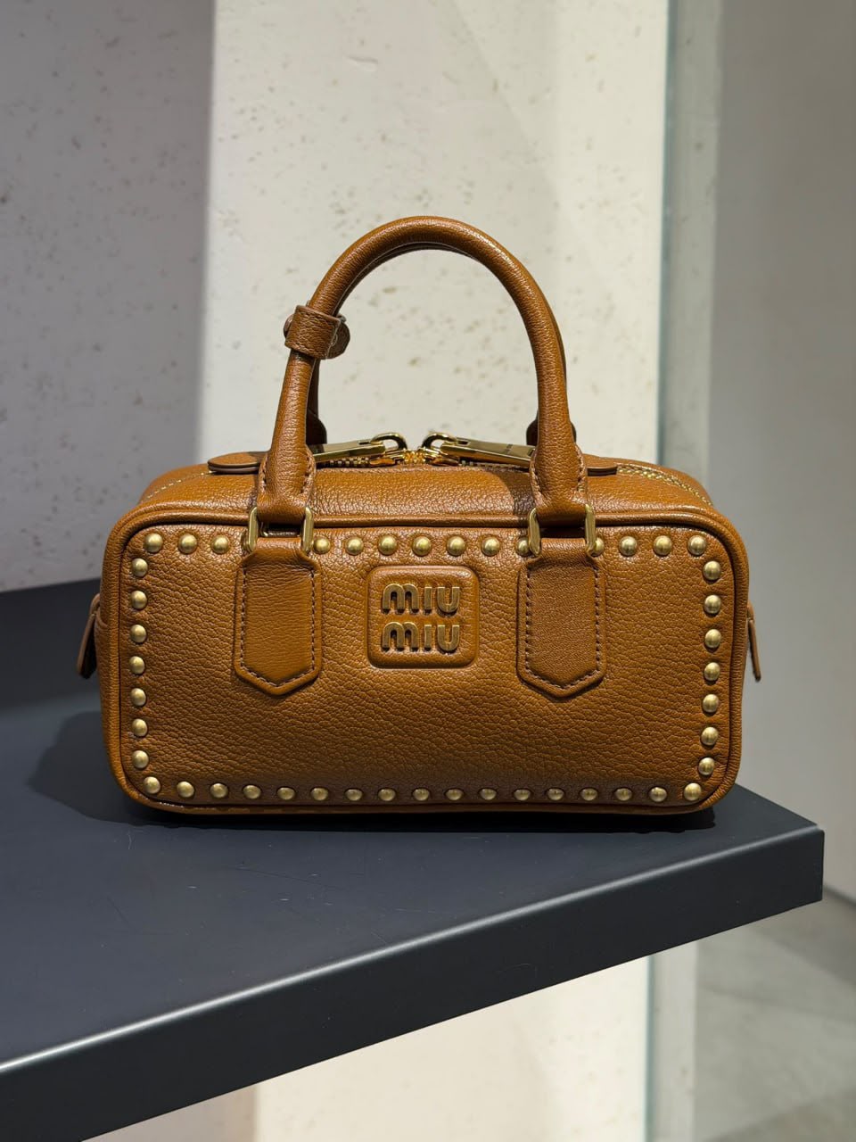 Leather Mini Bag with Studs