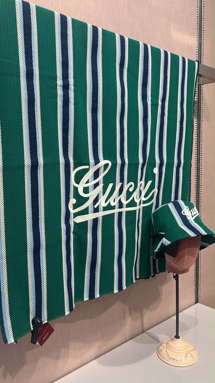 Striped Cotton Bucket Hat